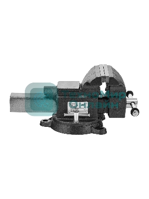 Тиски слесарные Denzel BVH-150 150 мм, поворотные, стальная направляющая, с наковальней