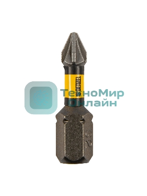 Набор бит торсионных Denzel PZ1x25 мм, лазерная обработка шлица, сталь S2, 10 шт.