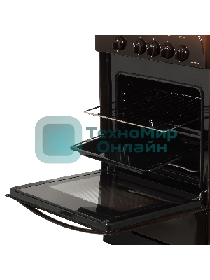 Плита газовая Gefest CG 50М02 К83 коричневый, конфорок 4 шт, духовка 42 л, 50 см x 85 см x 53 см