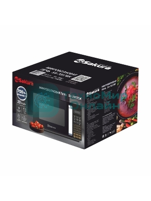 Микроволновая печь Sakura SA-7057BK черный, 20 л, 700 Вт, переключатели - сенсор