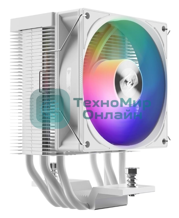 Кулер PCCooler R400 ARGb белый 92мм алюминий+медь 2200rpm 30db 4-pin 180W 133мм