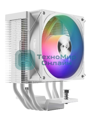 Кулер PCCooler R400 ARGb белый 92мм алюминий+медь 2200rpm 30db 4-pin 180W 133мм