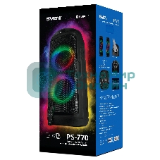 Мобильные колонки SVEN PS-770 2.0 черный 2x50W Bluetooth