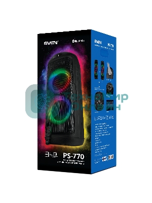 Мобильные колонки SVEN PS-770 2.0 черный 2x50W Bluetooth