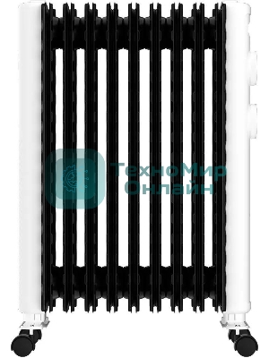 Обогреватель масляный Royal Clima Laggio Nero ROR-LN9-2000M, с терморегулятором, 2000Вт, 8 секций, 3 режима, белый/серый