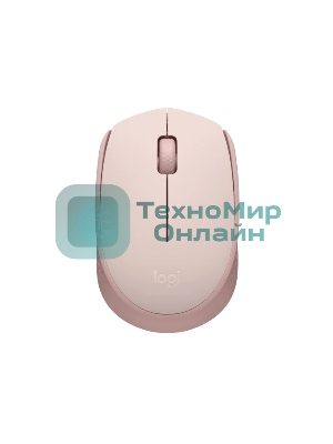 Мышь беспроводная Logitech M171 розовый, 1000 dpi, радиоканал, USB, кнопки - 3