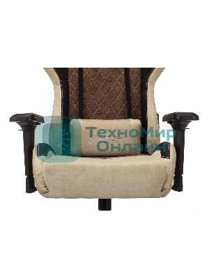 Кресло игровое Бюрократ VIKING 7 KNIGHT BR FABRIC коричневый текстиль/эко.кожа крестовина металл/пластик