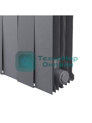 Радиатор биметаллический Royal Thermo PianoForte 500 серебристый - 12 секц.