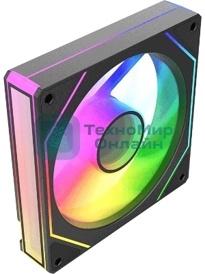 Вентилятор для корпуса Bloody CF-11 LCD ARGb 120х120x25 черный 4-pin 32дБ (упак.:1шт) (CF-11-ARGb120-BK) Ret