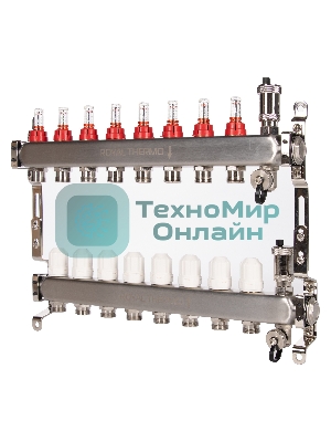 Коллектор Royal Thermo нерж. в сборе с расходомерами 1