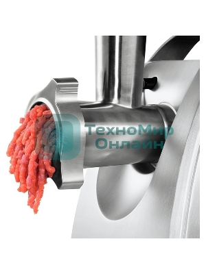 Мясорубка электрическая Bosch MFW68660 черный, 2200 Вт, 4.3 кг/мин, реверс, защита от перегрузки, металлический лоток, насадки - 10
