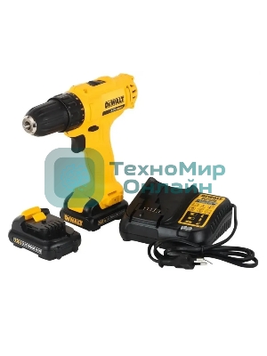 Дрель-шуруповерт DeWalt DCD700D2, 12 В, 2 Ач, 24 Нм, щеточный