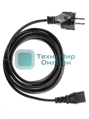Кабель компьютер - розетка 3 м 220V (Европейский стандарт) VCOM/TELECOM