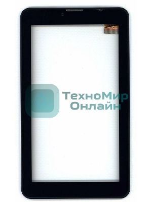 Сенсорное стекло (тачскрин) для Irbis TZ762, черное с рамкой