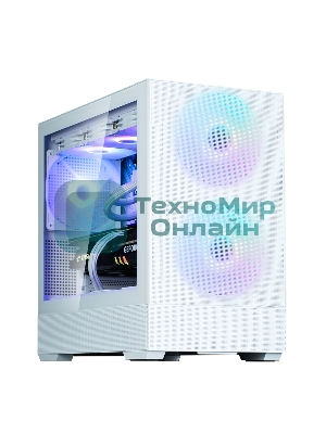 Компьютерный корпус ZALMAN P30 AIR, MATX, белый, WINDOW, 2xCombo (3.5'' or 2.5''), 3x2.5