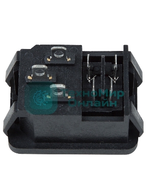 Выключатель клавишный Rexant 250V 10А (4с) ON-OFF красный с подсветкой и штекером C14 3PIN