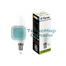 Лампа светодиодная Feron LB-970 (38108) 13 вт E14 белый матовая свеча