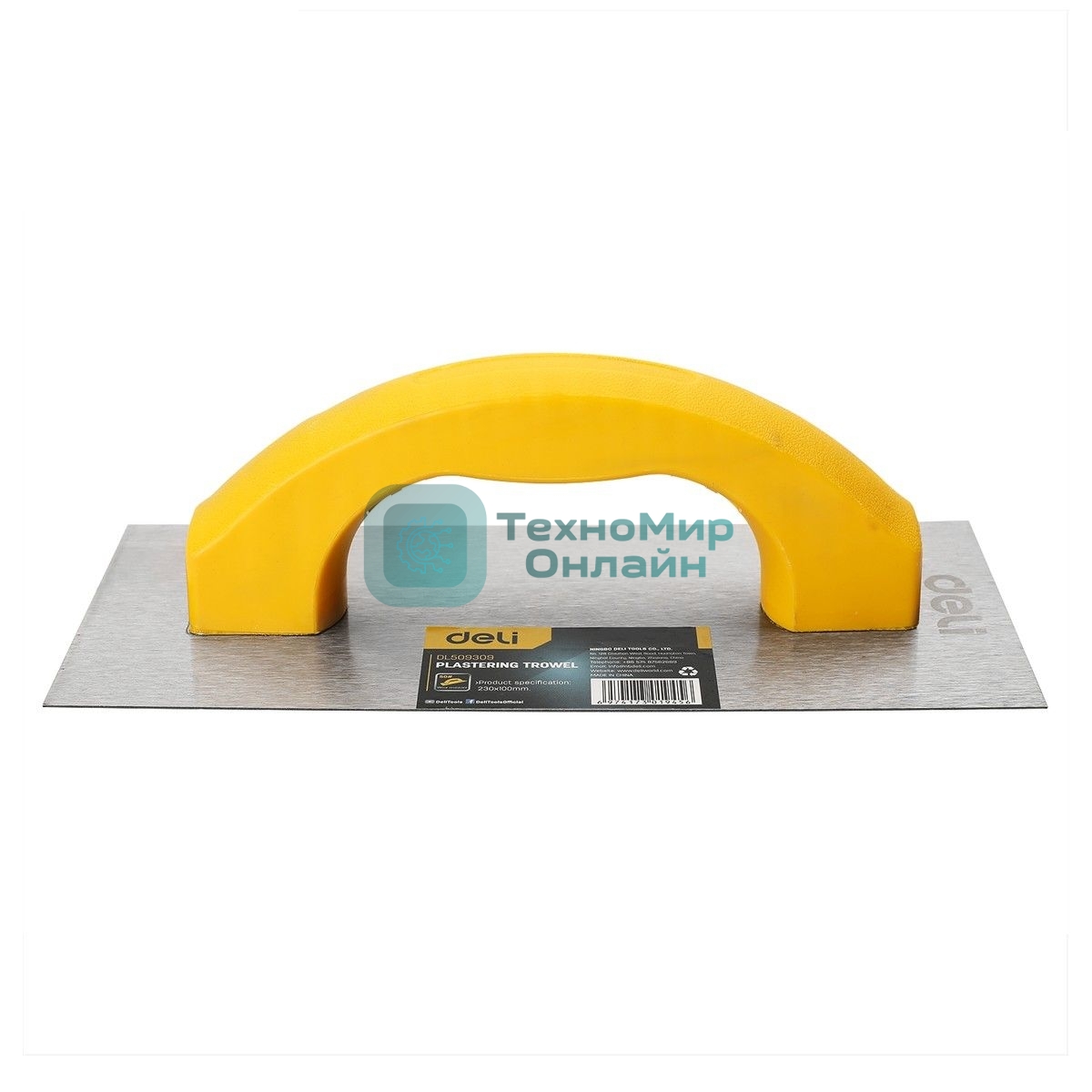 Кельма штукатурная прямоугольная Deli DL509309 230х100мм