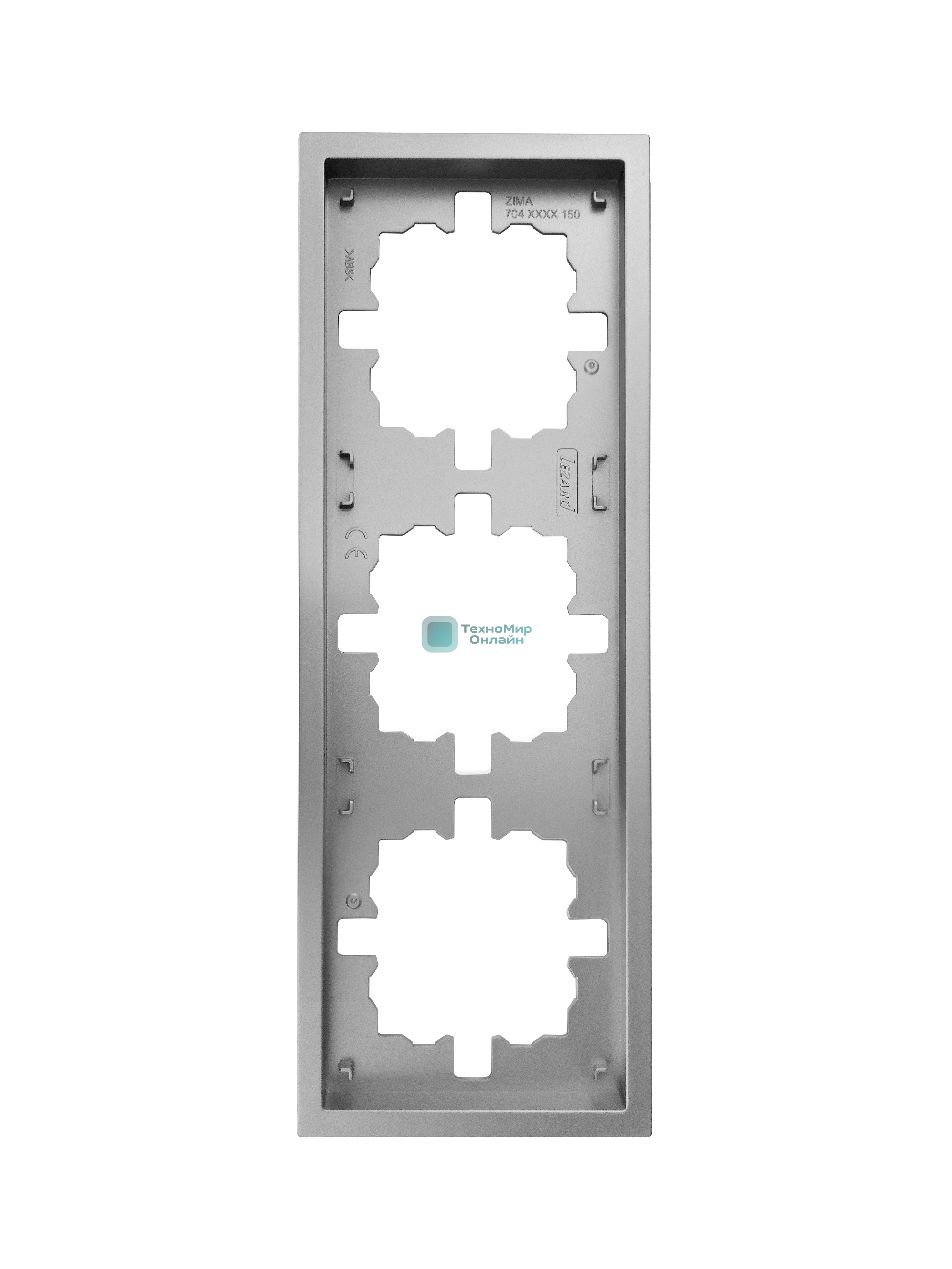 Рамка 3-мест. горизонт. ZIMA серый матовый LEZARD 704-7400-148