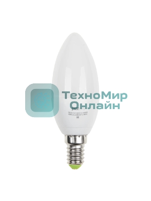 Лампа светодиодная JazzWay PLED-ECO-C37 5Вт свеча 4000К белый E14 400лм 220-240В