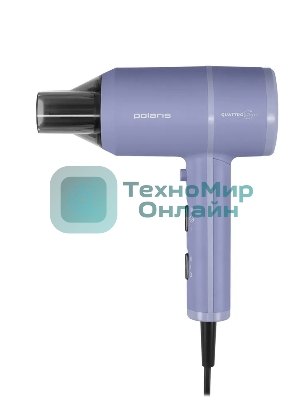 Фен Polaris PHD-1110 голубой, 1600 Вт, ионизация