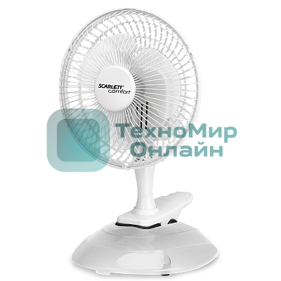 Вентилятор настольный Scarlett SC-DF111S01 25Вт скоростей:2 белый