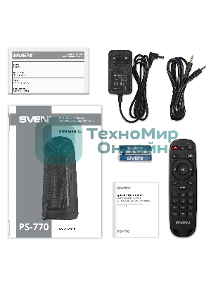 Мобильные колонки SVEN PS-770 2.0 черный 2x50W Bluetooth