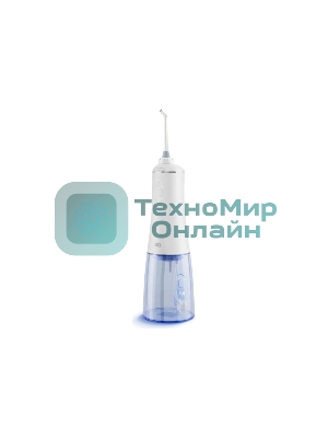 Ирригатор BQ IR003 белый/синий, от аккумулятора, 350 мл, 6 режимов