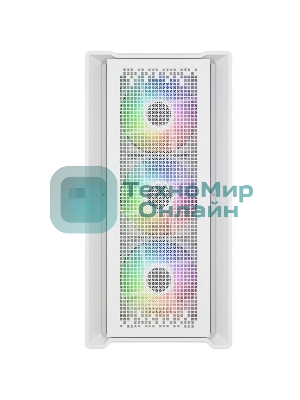 Компьютерный корпус Powercase ByteFlow Micro White, Tempered Glass, 4х 120мм ARGb fans, ARGb HUB, белый, mATX (CAMBFW-A4)