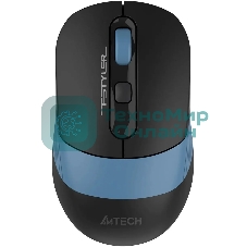 Мышь беспроводная A4Tech Fstyler FB10CS черный/синий, 2000 dpi, радиоканал, Bluetooth, USB, кнопки - 4