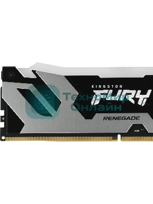 Оперативная память Kingston Fury Renegade RGB, DDR5, 24GB (1x24 GB), 7200 MHz, CL38, радиатор, RGB, серебристый