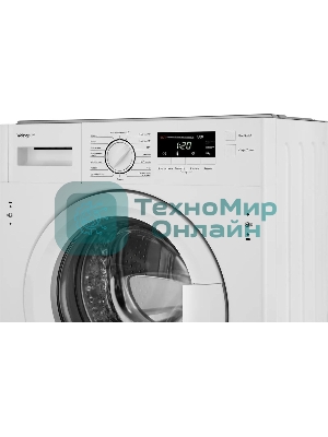 Встраиваемая стиральная машина Weissgauff WMI 6147 Inverter Steam класс:A+++, загрузка до 7кг, отжим:1400об/мин, белый