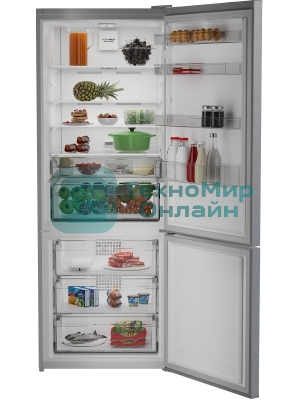 Холодильник Hotpoint HFL 560I X нержавеющая сталь/серебристый двухкамерный 356/145л морозилка снизу, No Frost