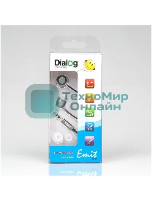 Наушники проводные Dialog EP-F57 серый, внутриканальные, Jack 3.5 мм