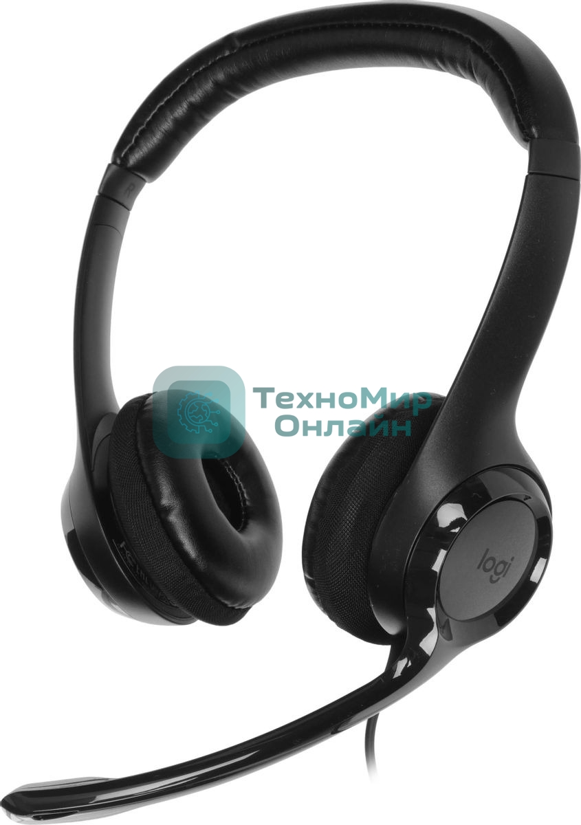 Гарнитура Logitech H390 чёрный, проводная, USB