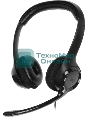 Гарнитура Logitech H390 чёрный, проводная, USB