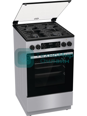 Плита Комбинированная Gorenje GK5C41SF серый (стеклянная крышка) реш.чугун