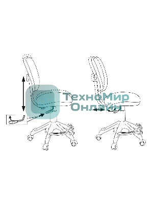 Кресло Бюрократ CH-W204/F оранжевый, ткань, 120 кг, подставка для ног