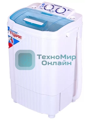 Стиральная машина Renova WS-30T/ЕТ белая, загрузка вертикальная 3кг, класс: D