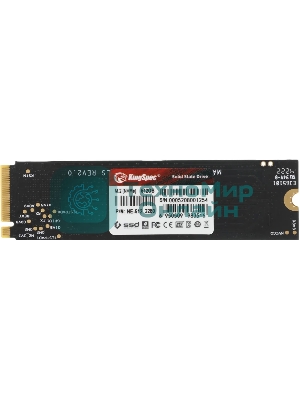 Накопитель SSD KingSpec NE-512, 512Gb, M.2 2280, PCIe 3.0 x4, NVMe, R/W 2400/1700