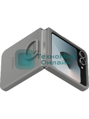 Чехол (клип-кейс) Samsung для Samsung Galaxy Z Flip6 Silicone Case Silicone Case Flip 6 (F741) серый (EF-PF741TJEGRU)