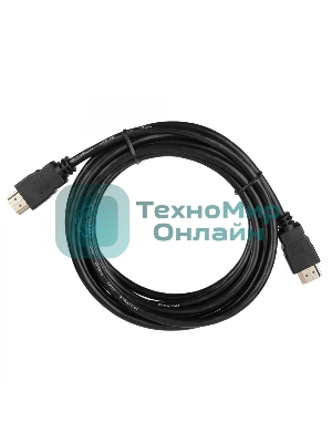 Кабель ACD-DHHM1-30B HDMI 1.4, Golden Plated,19m/19m, черный, 3м