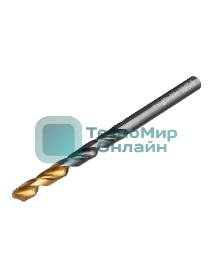 Сверло по металлу Denzel 4,8 мм, HSS-Tin, Golden Tip, 10 шт.