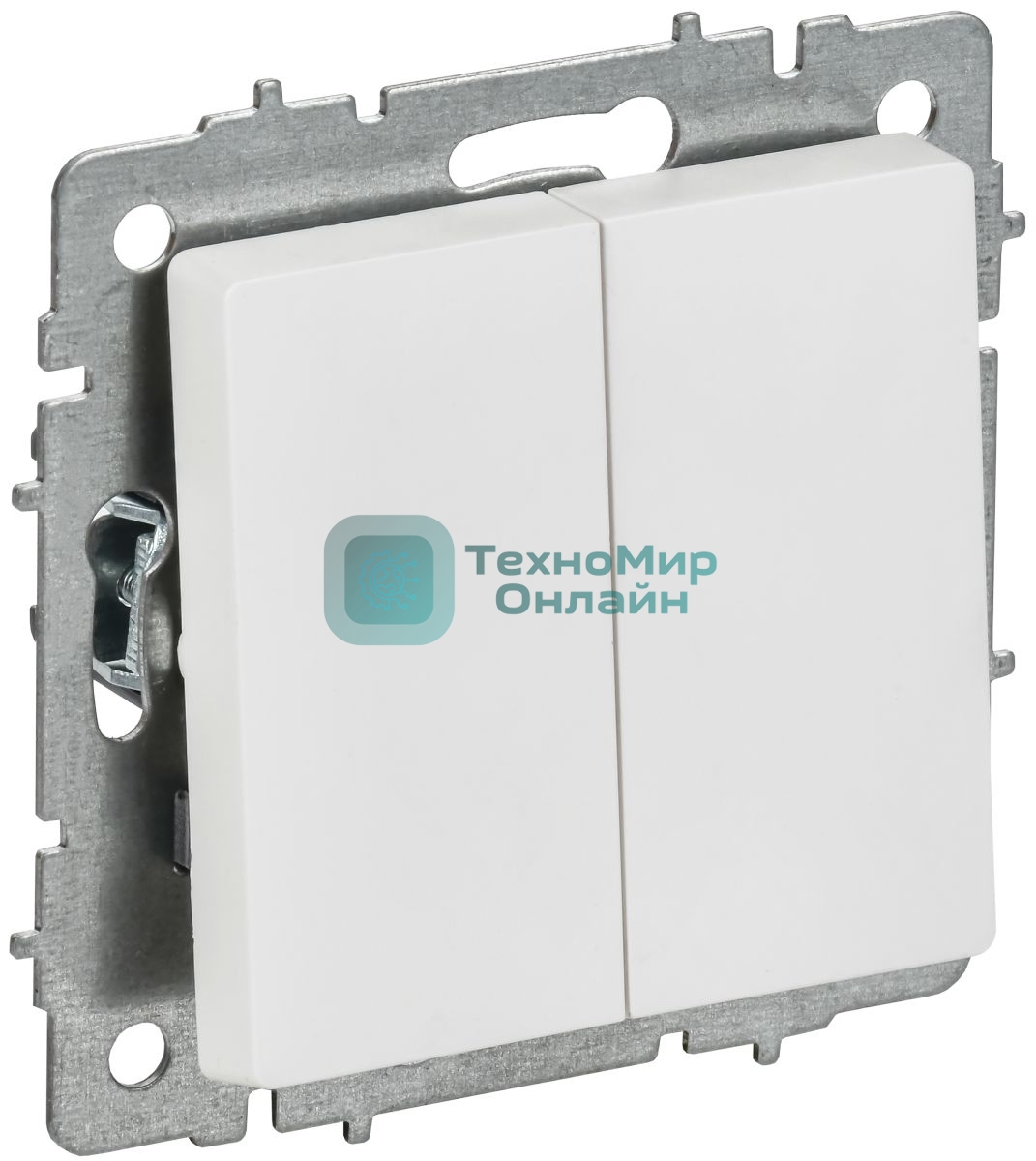 Выключатель 2-кл. прох. 10А ВС10-2-6-БрАБ а/б IEK. BRITE