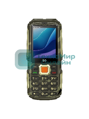 Мобильный телефон BQ 2430L Tank Connect камуфляж/золотистый