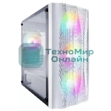 Компьютерный корпус 1STPLAYER FIREBASE X3-M белый, mATX, TG, 4x120мм LED fans inc.