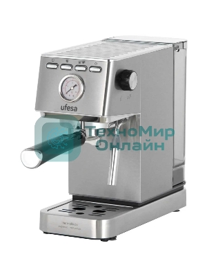 Кофеварка рожковая Ufesa CE8030 MILAZZO серебристый, исп. кофе - молотый, 1.4 л, 1350 Вт, 20 бар