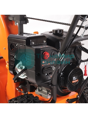 Снегоуборщик PATRIOT PRO 11 KX (коммунально-хозяйственный); 11 л.с., усиленный редуктор, безвоздушные колеса WE3, антиадгезионное покрытие ковша и желоба.