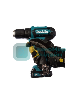 Дрель-шуруповерт Makita DF333DWYE, 12 В, 1.5 Ач, 30 Нм, щеточный
