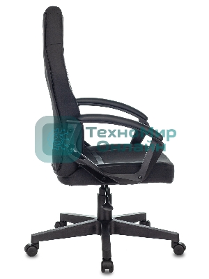 Кресло Бюрократ Zombie 10 черный, экокожа, 120 кг, механизм качания